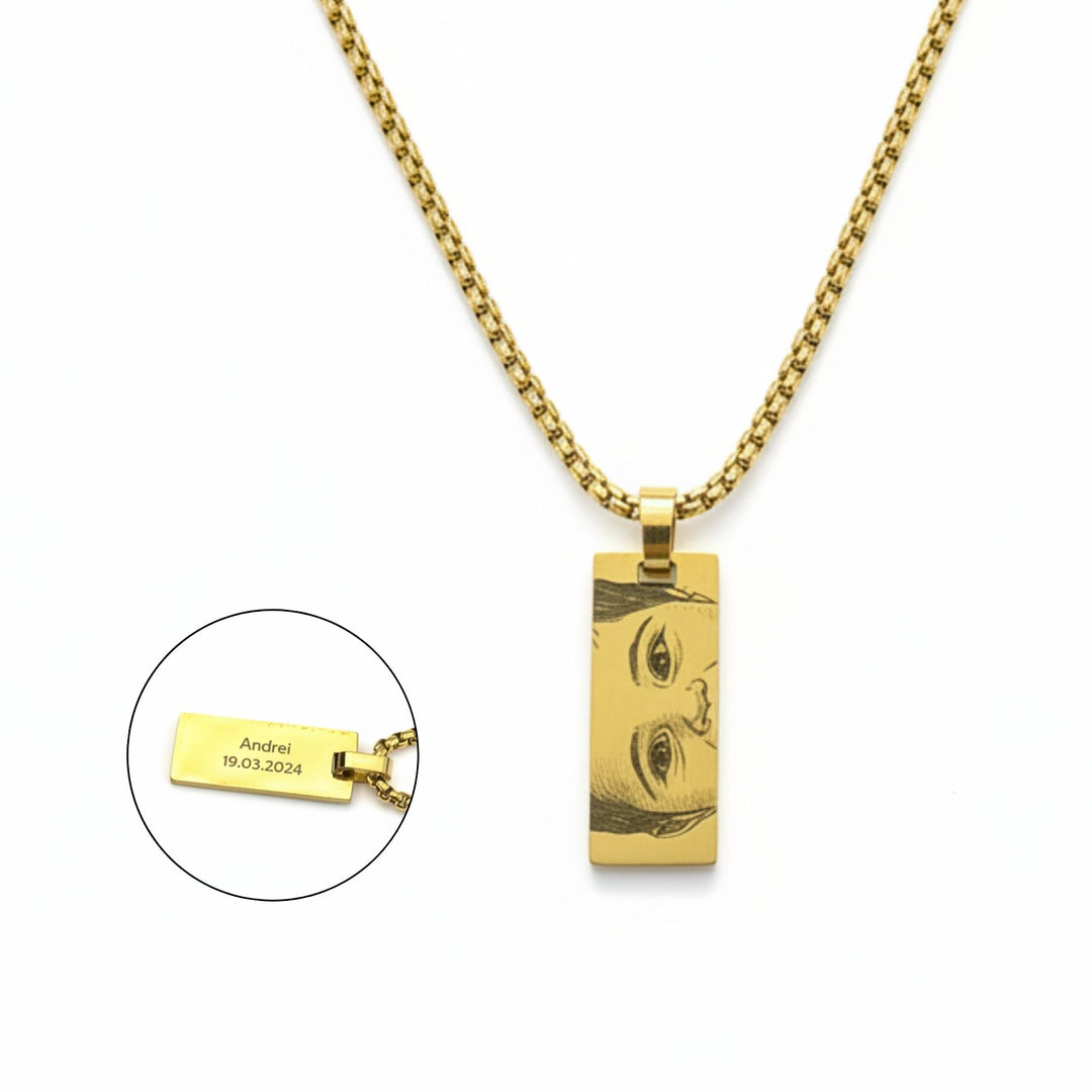 Men’s pendant with engraved eyes