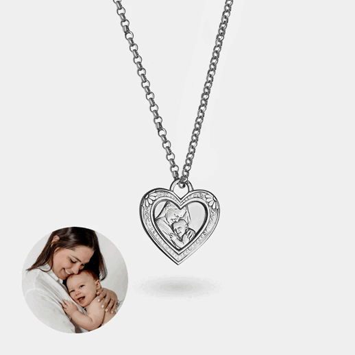Filigree heart  Pendant, 925 Silver