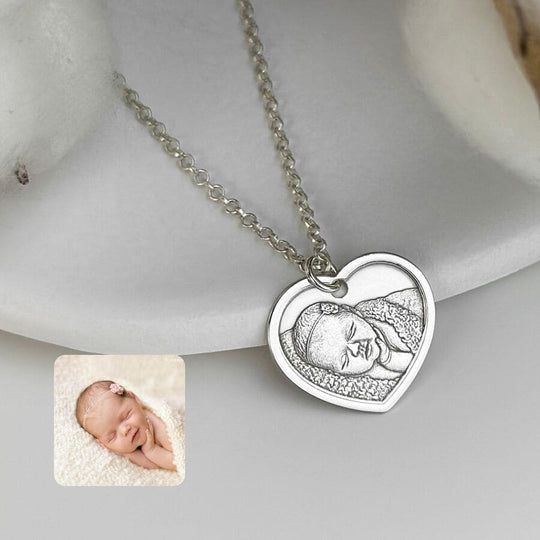 Herzförmiger Anhänger mit Rahmen, 925 Silber