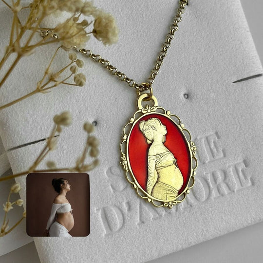 Ovaler Anhänger im Vintage-Stil, 925 Silber