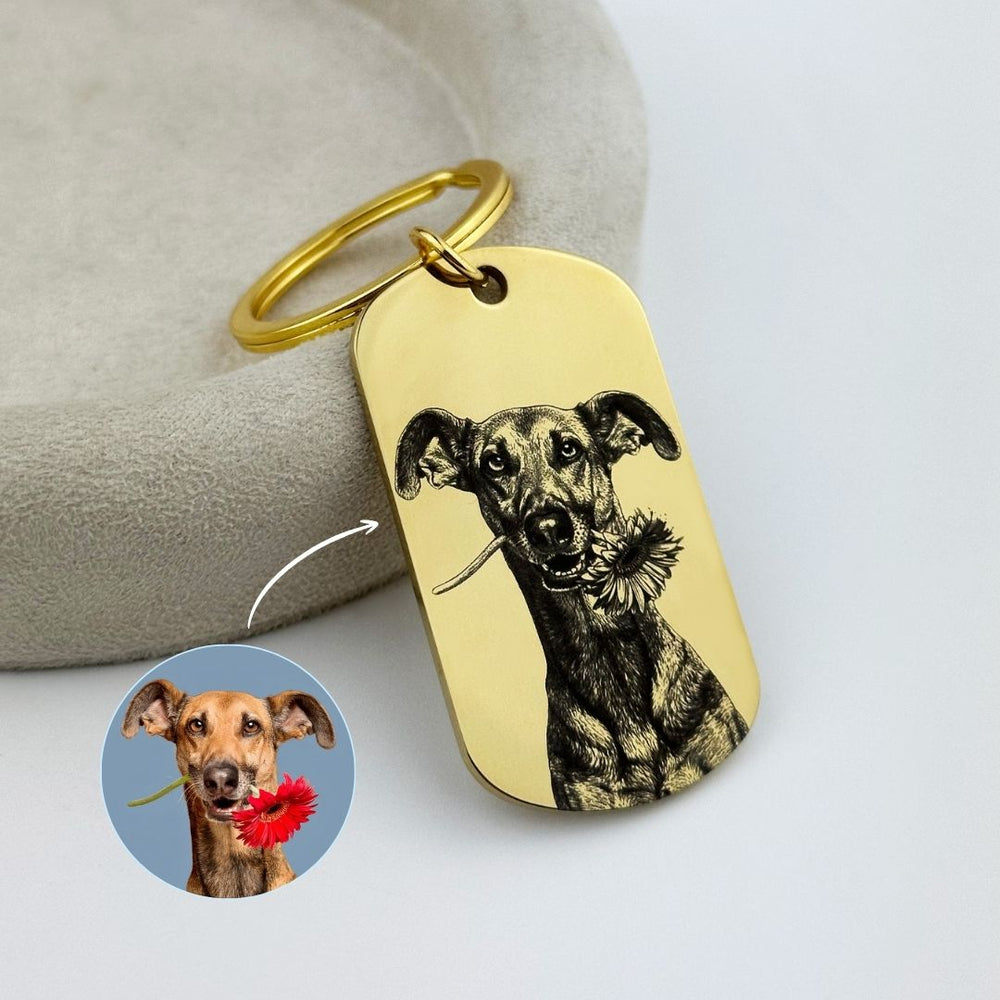 Breloc tip „dog tag”