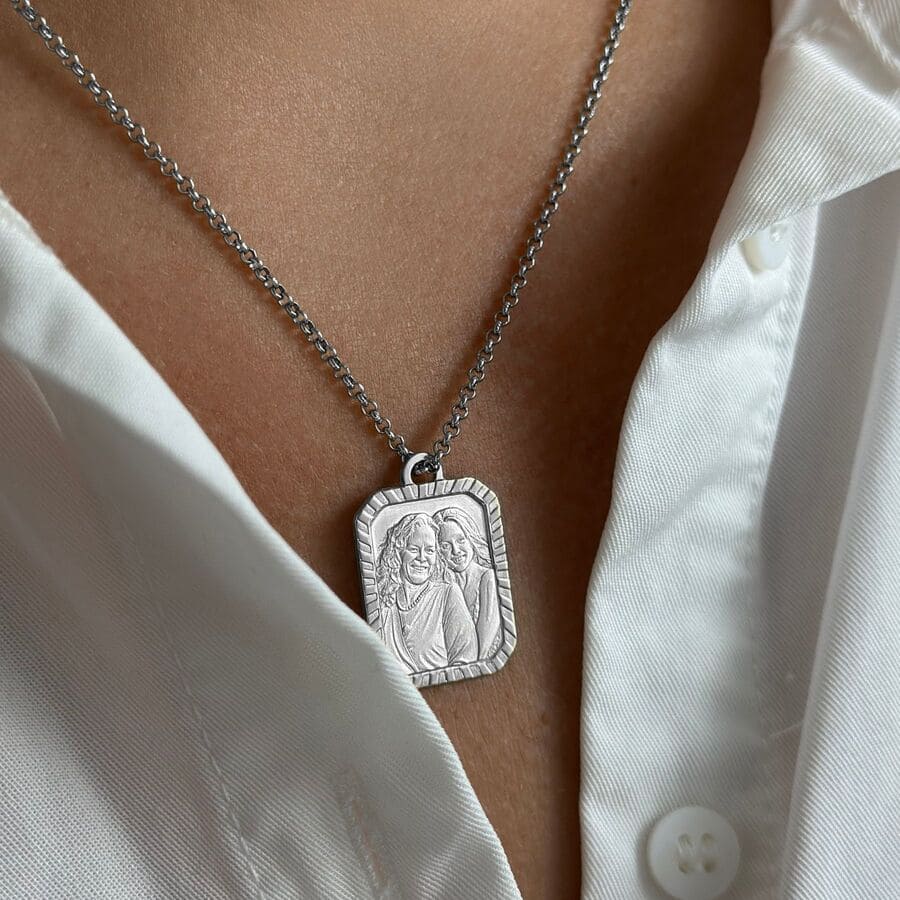 Goldrahmen-Anhänger, 925 Silber