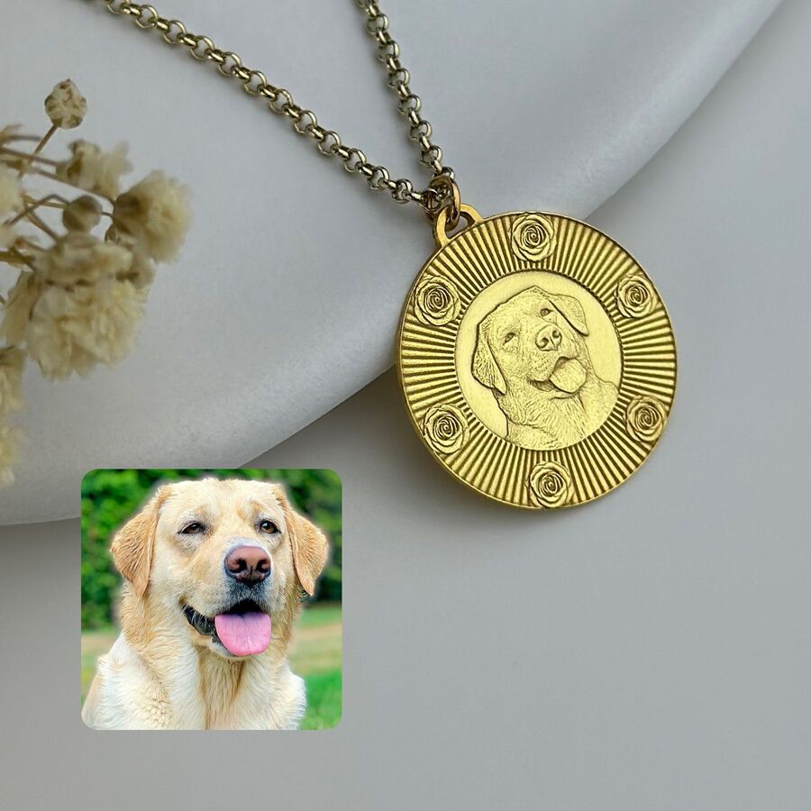 Runder Zier-Anhänger, 925 Silber