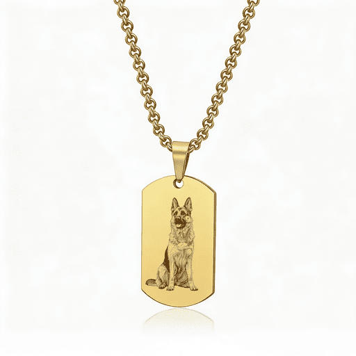 Colier personalizat tip dog tag cu animal de companie