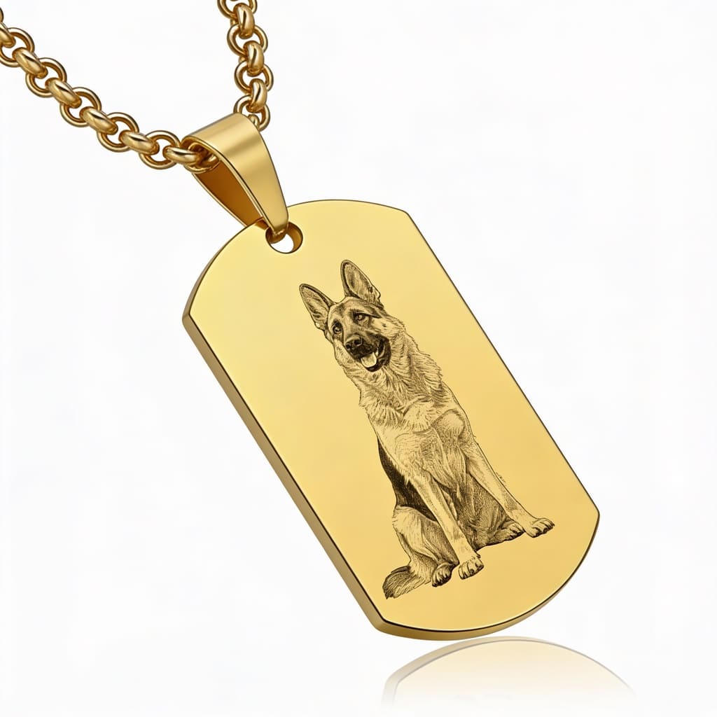 Colier personalizat tip dog tag cu animal de companie