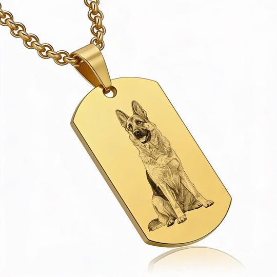 Colier personalizat tip dog tag cu animal de companie