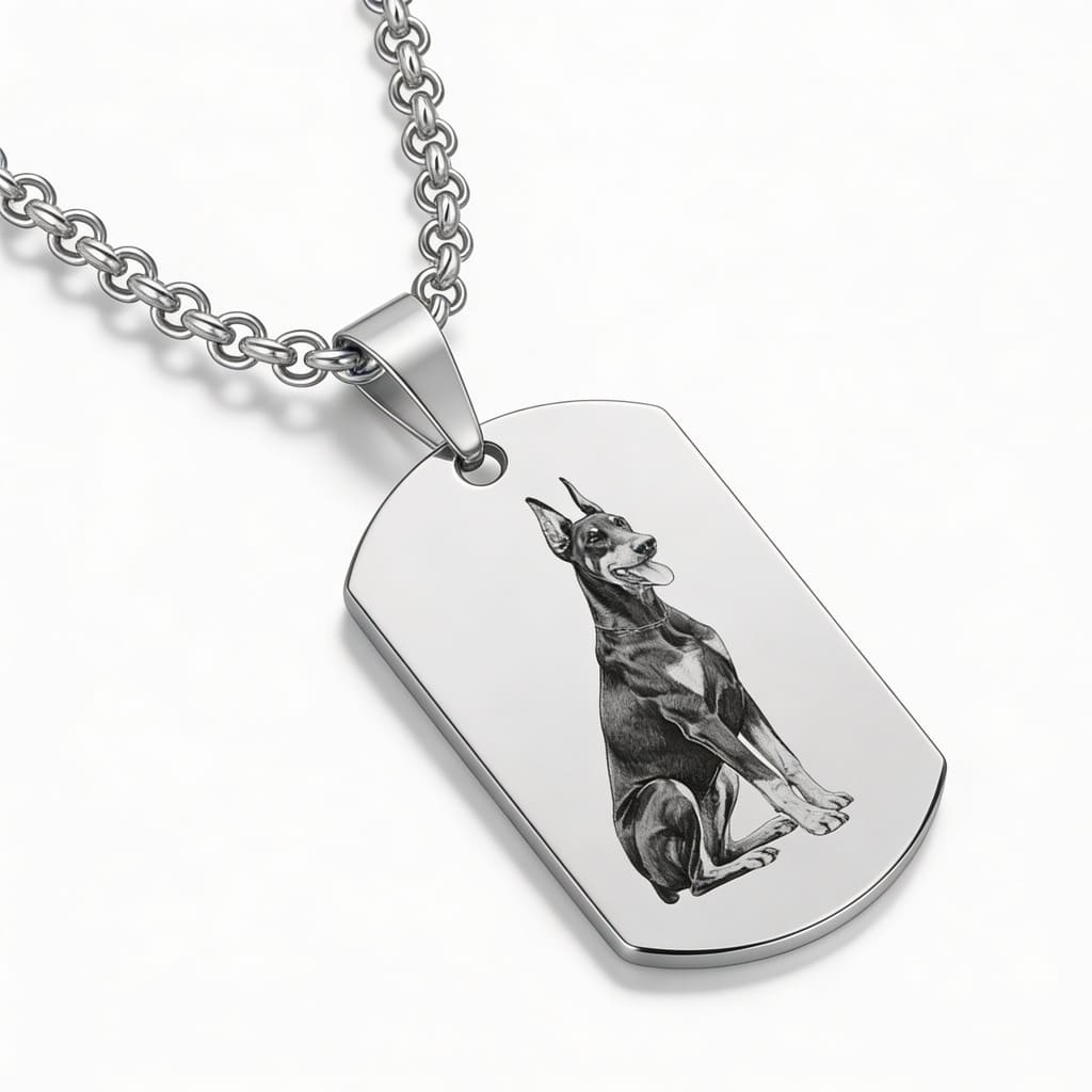 Colier personalizat tip dog tag cu animal de companie