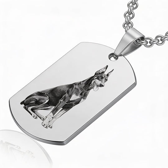 Colier personalizat tip dog tag cu animal de companie