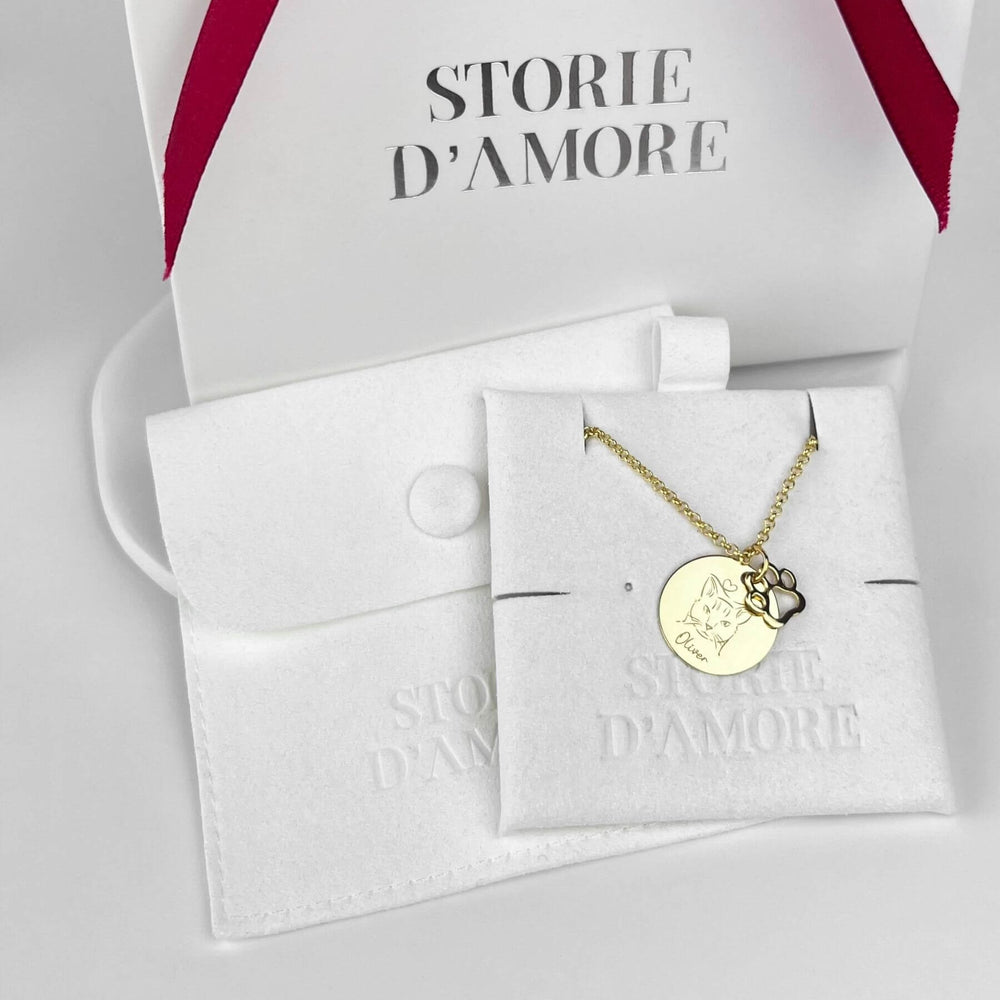 Runder Anhänger mit Tiergravur, Sterlingsilber 925