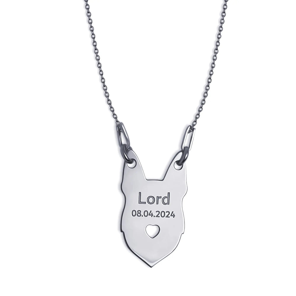 925 Silver Shepherd Silhouette Pendant