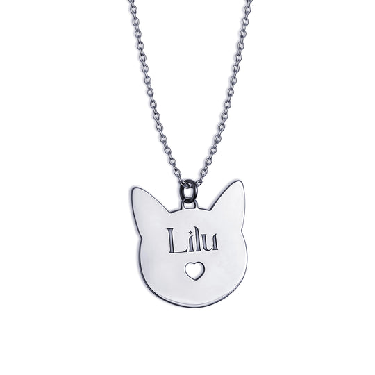 925 Silver Cat Silhouette Pendant