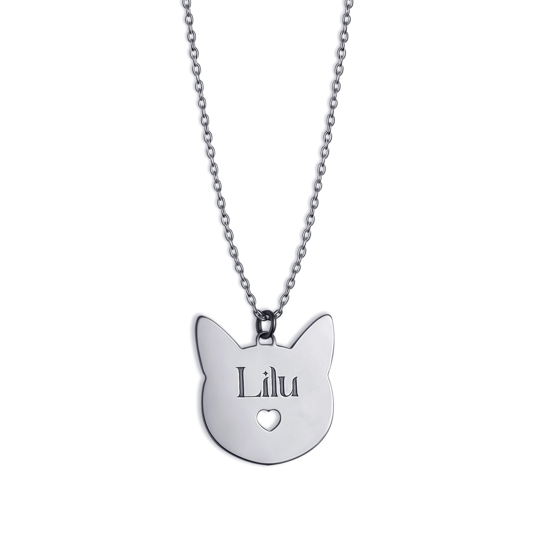 925 Silver Cat Silhouette Pendant