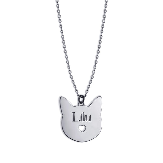 925 Silver Cat Silhouette Pendant