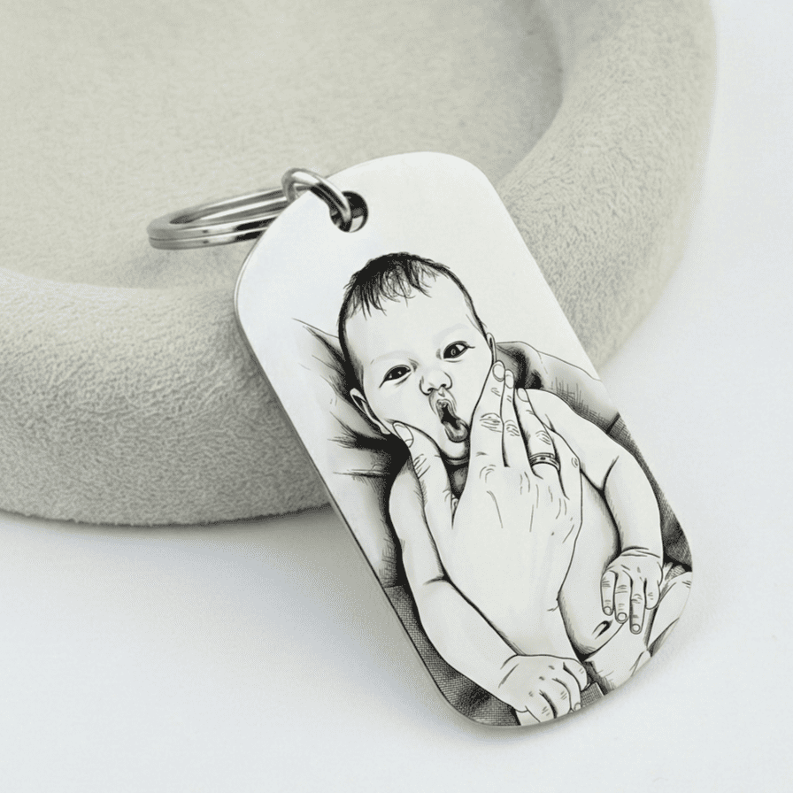 Breloc tip „dog tag”