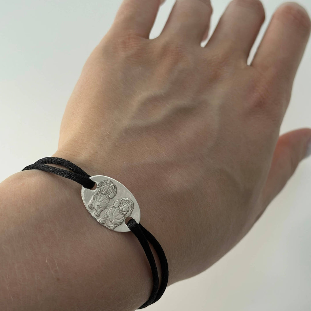 Grand bracelet ovale, argent 925 "Toujours ensemble"