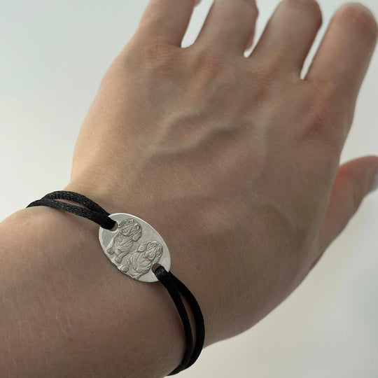 Grand bracelet ovale, argent 925 "Toujours ensemble"