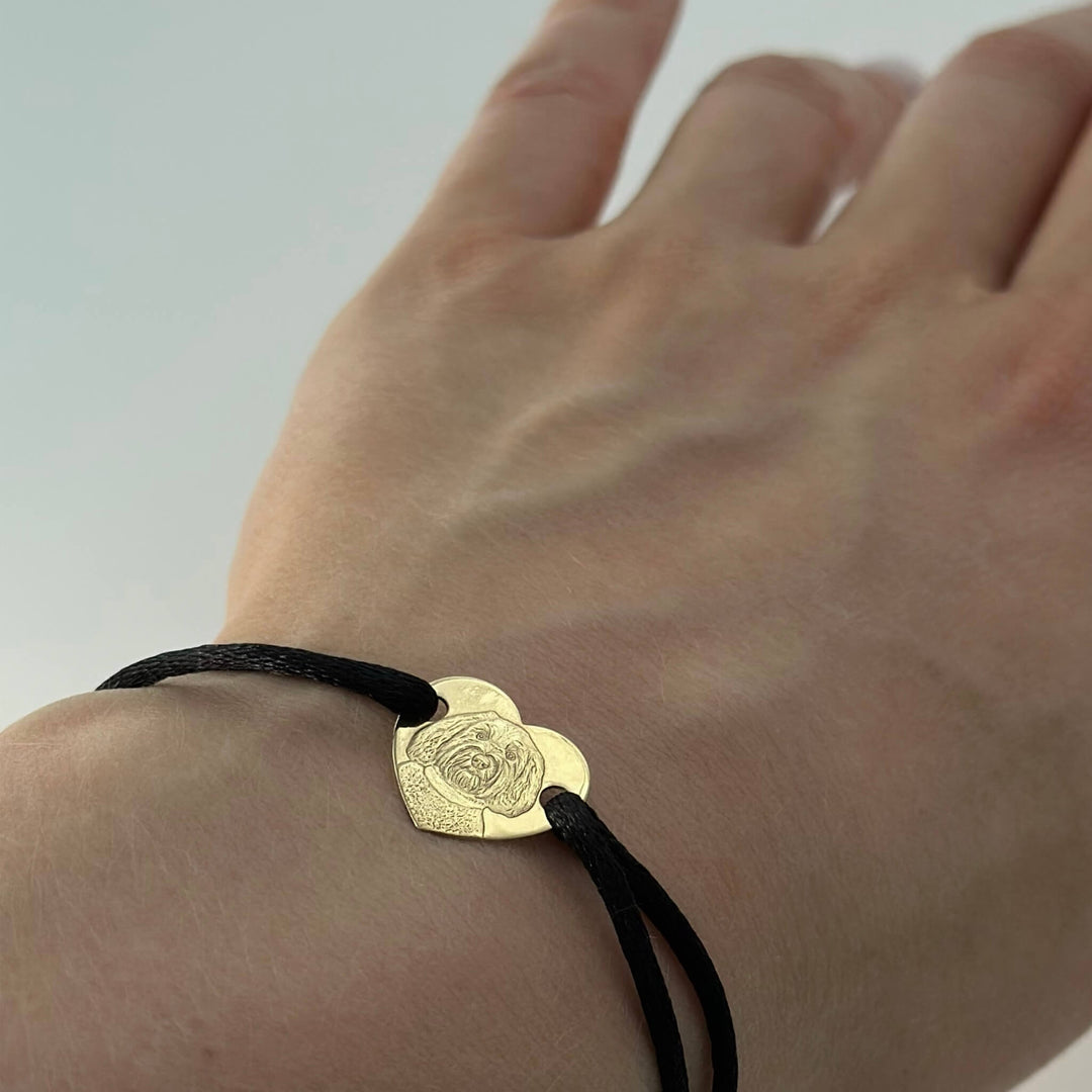 Medium Heart Bracelet, 925 Silver