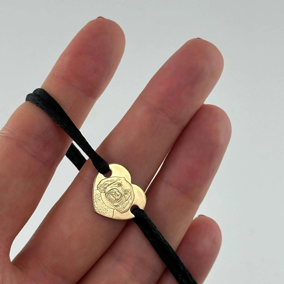 Medium Heart Bracelet, 925 Silver