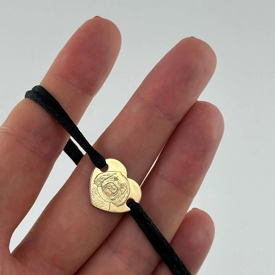 Medium Heart Bracelet, 925 Silver