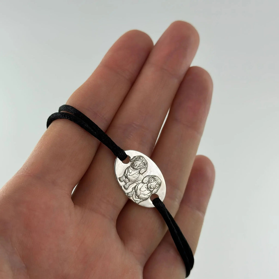 Grand bracelet ovale, argent 925 "Toujours ensemble"