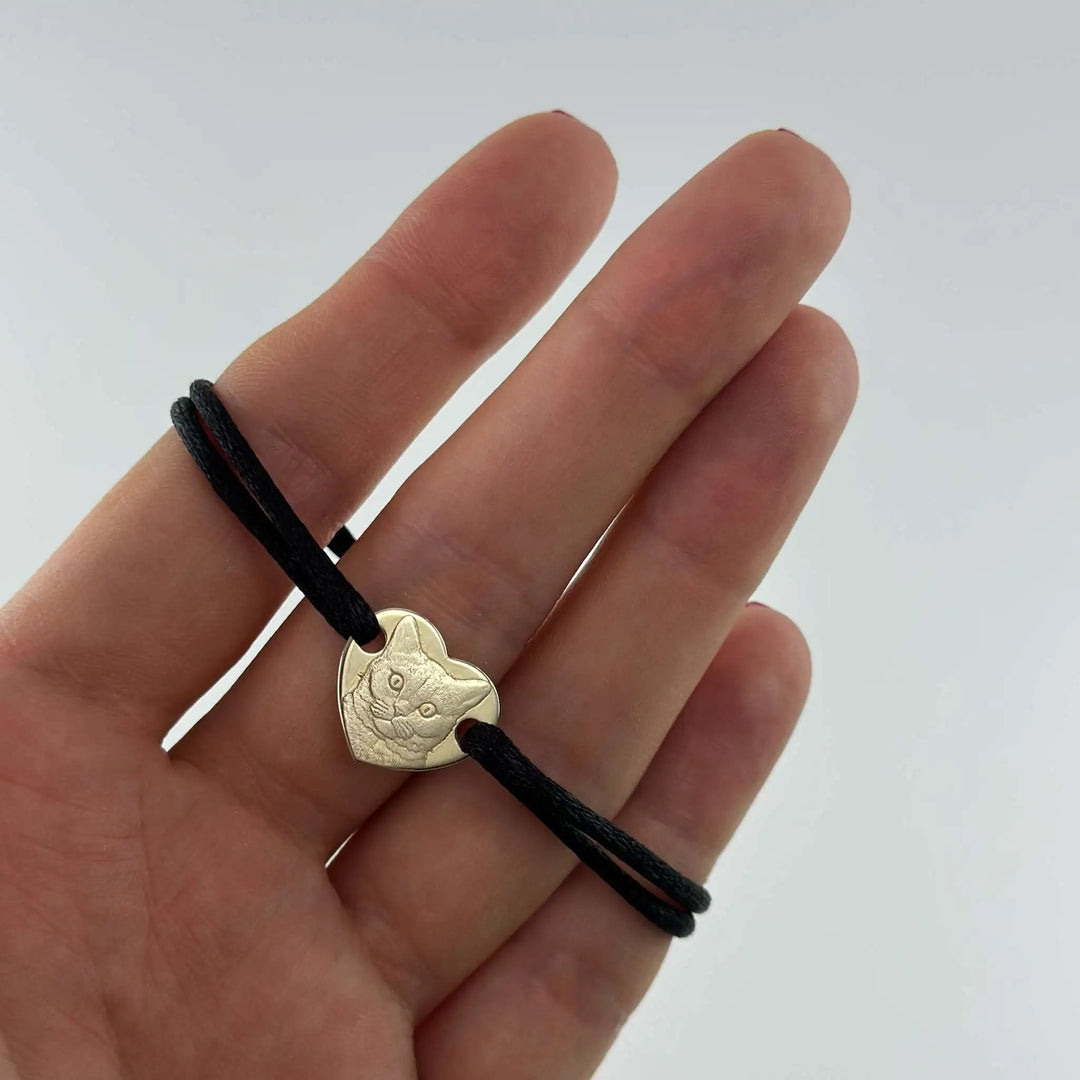Medium Heart Bracelet, 925 Silver