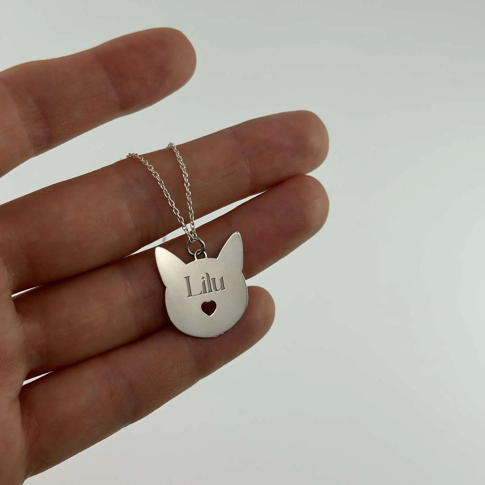 925 Silver Cat Silhouette Pendant
