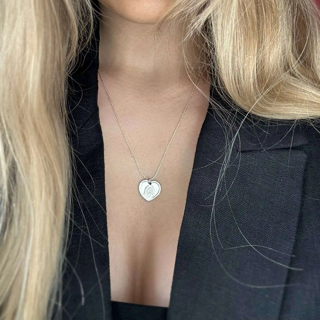 Heart Pendant, 925 Silver