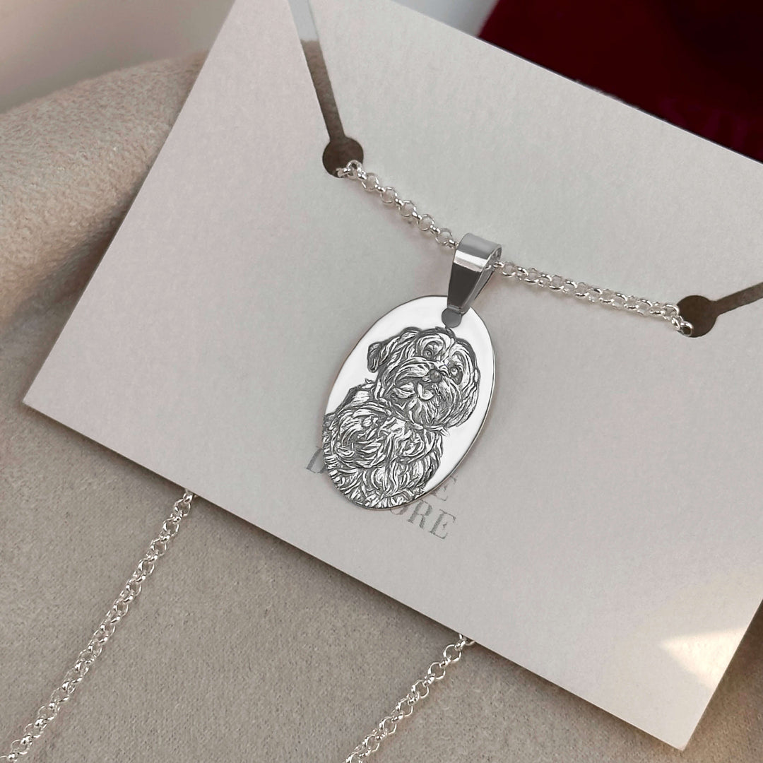 Oval Pendant, 925 Sterling Silver