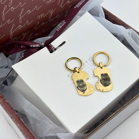 Set de brelocuri cu fotografia ta