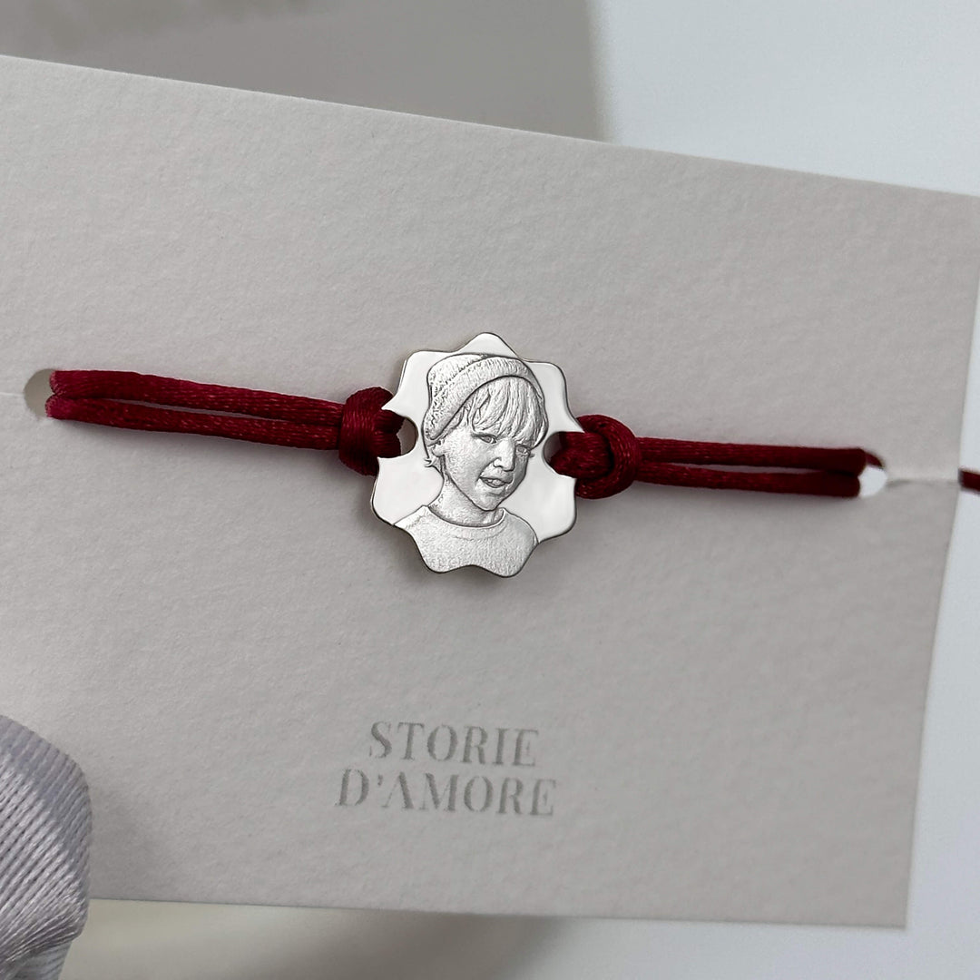 925 Silver Bracelet with 3D Photo Engraving