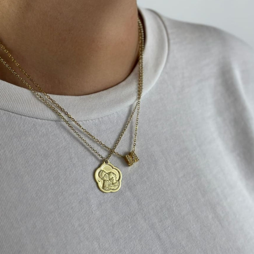 Anhänger mit Blumenrand, 925 Silber