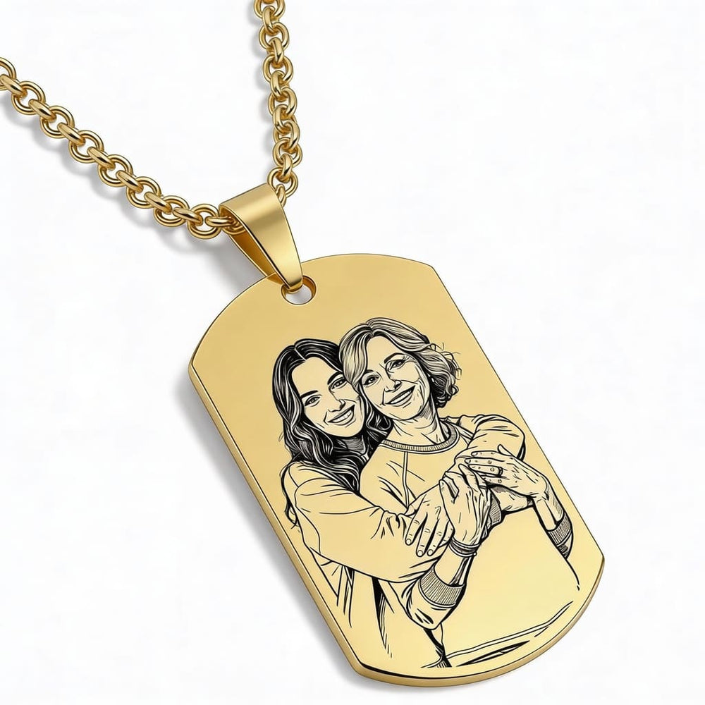 Colier tip dog tag personalizat
