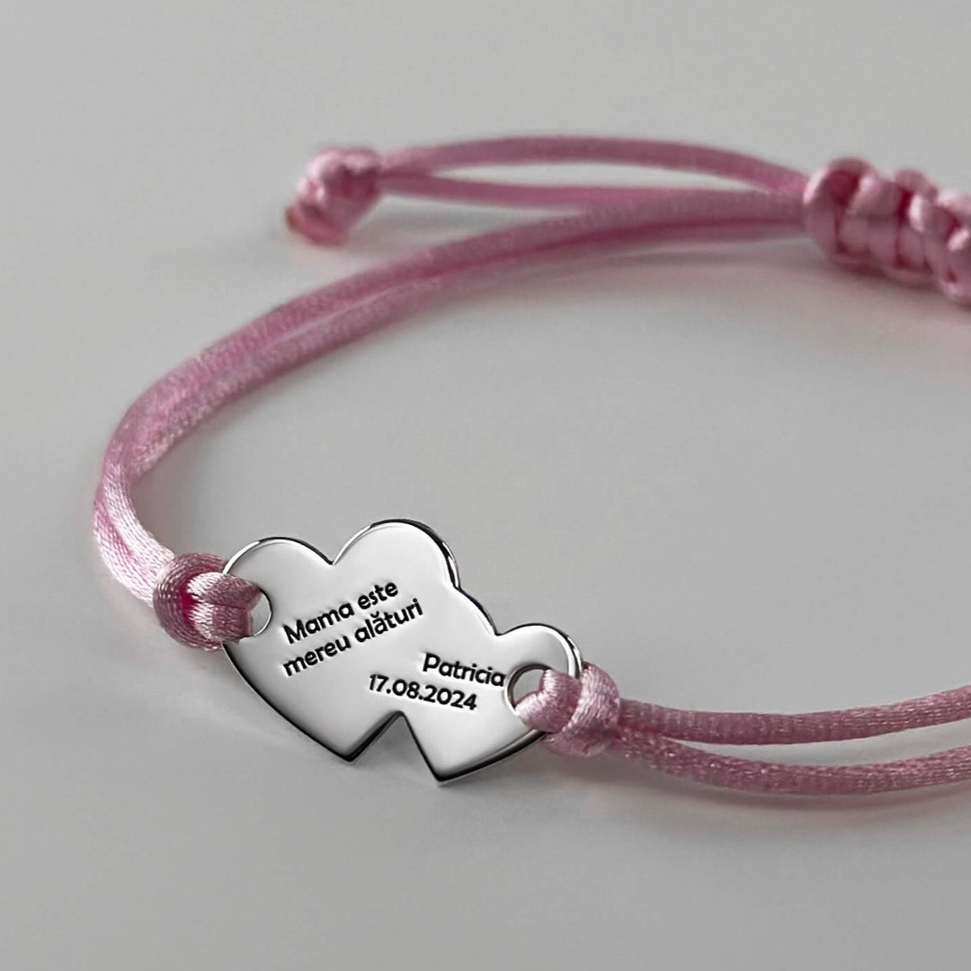 „Two Hearts“ 925 Silber Armband
