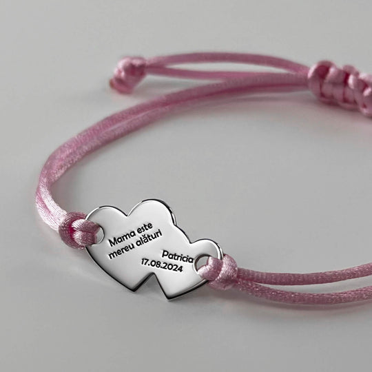 „Two Hearts“ 925 Silber Armband