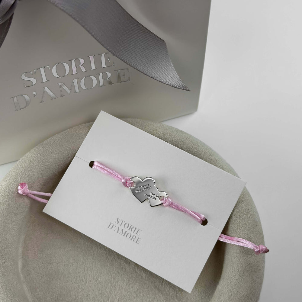 “Two Hearts” 925 Silver Bracelet
