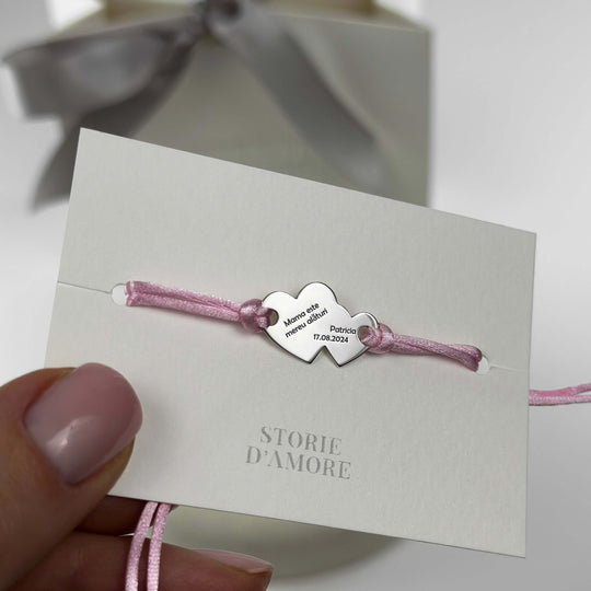 „Two Hearts“ 925 Silber Armband