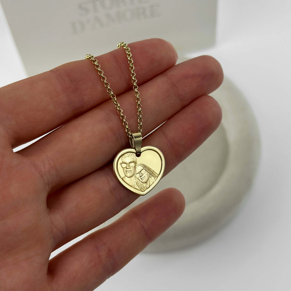 Herzförmiger Anhänger, 925 Silber