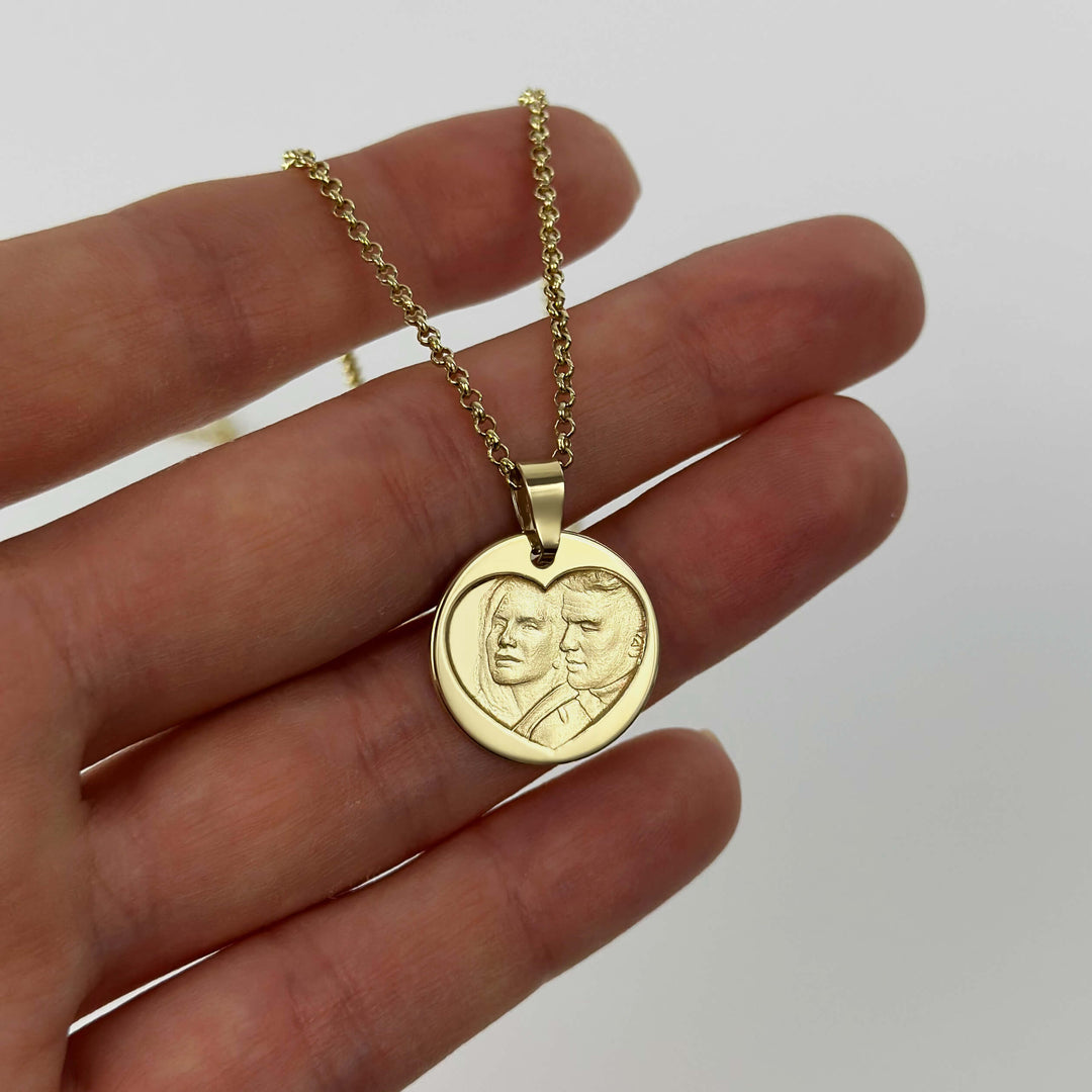 Pendentif rond en argent sterling 925