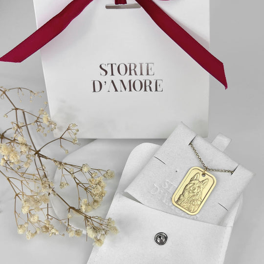 Dog-Tag-Anhänger, 925 Silber 