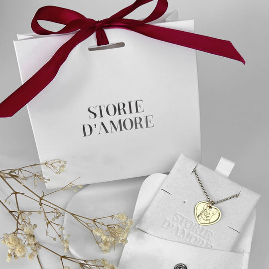 Herz-Anhänger mit klassischem Rahmen, 925 Silber