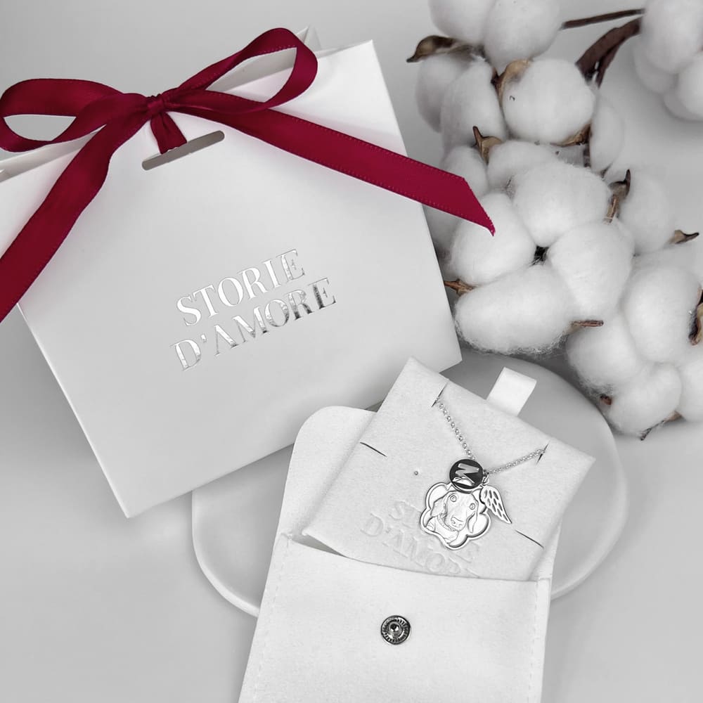 Anhänger in Pfotenform, 925 Silber