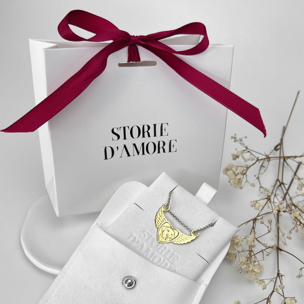 Engelsherz-Anhänger, 925 Silber