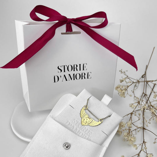 Engelsherz-Anhänger, 925 Silber