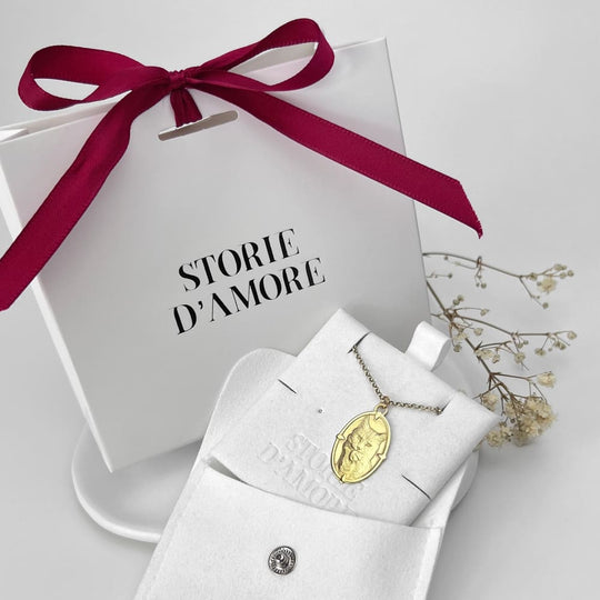 Oval-Anhänger mit Muster, 925 Silber