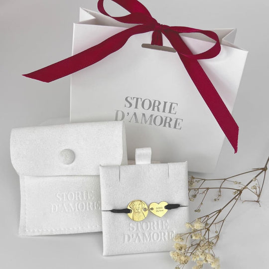 Armband mit Rund- & Herz-Charm, 925 Silber