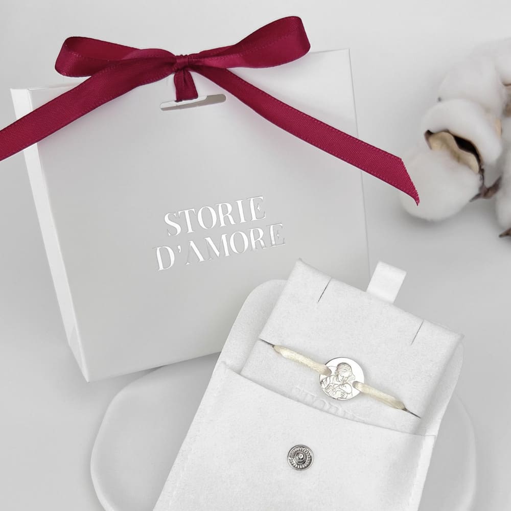 Armband mit rundem Charm, 925 Silber