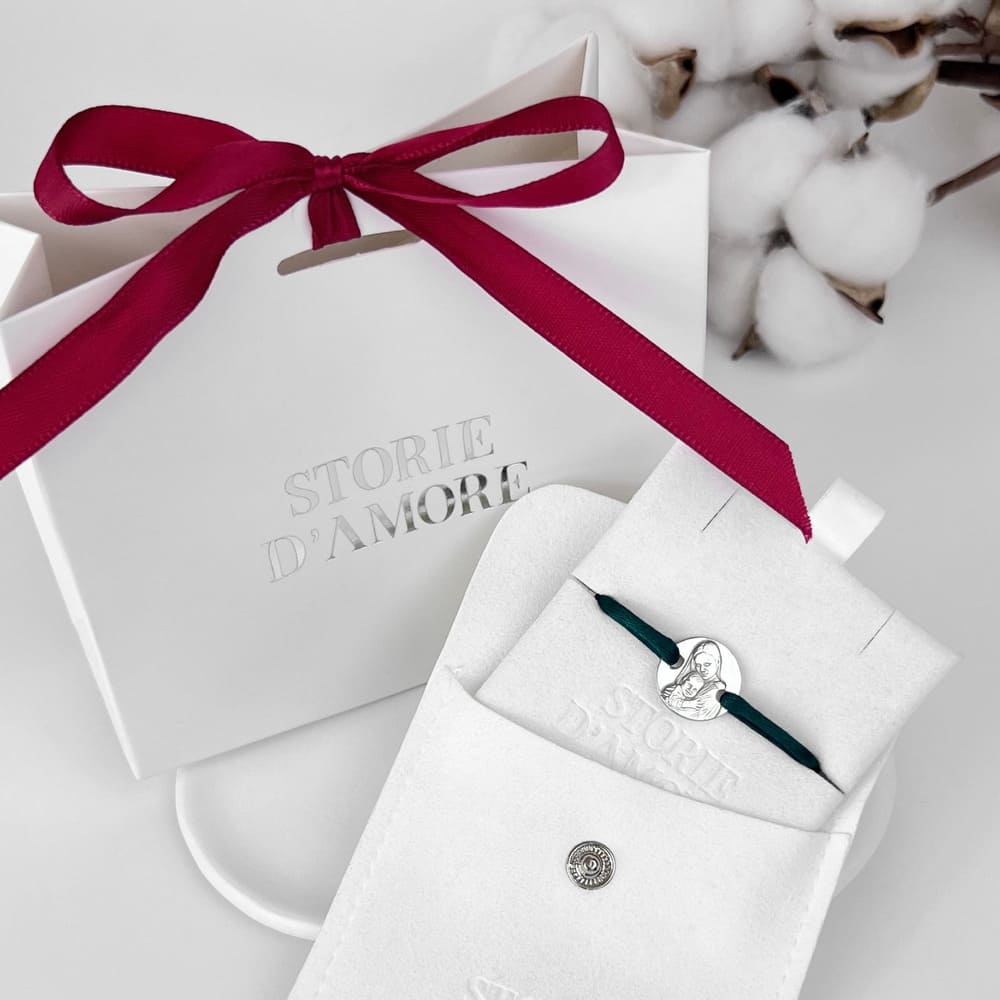 Armband mit rundem Charm, 925 Silber