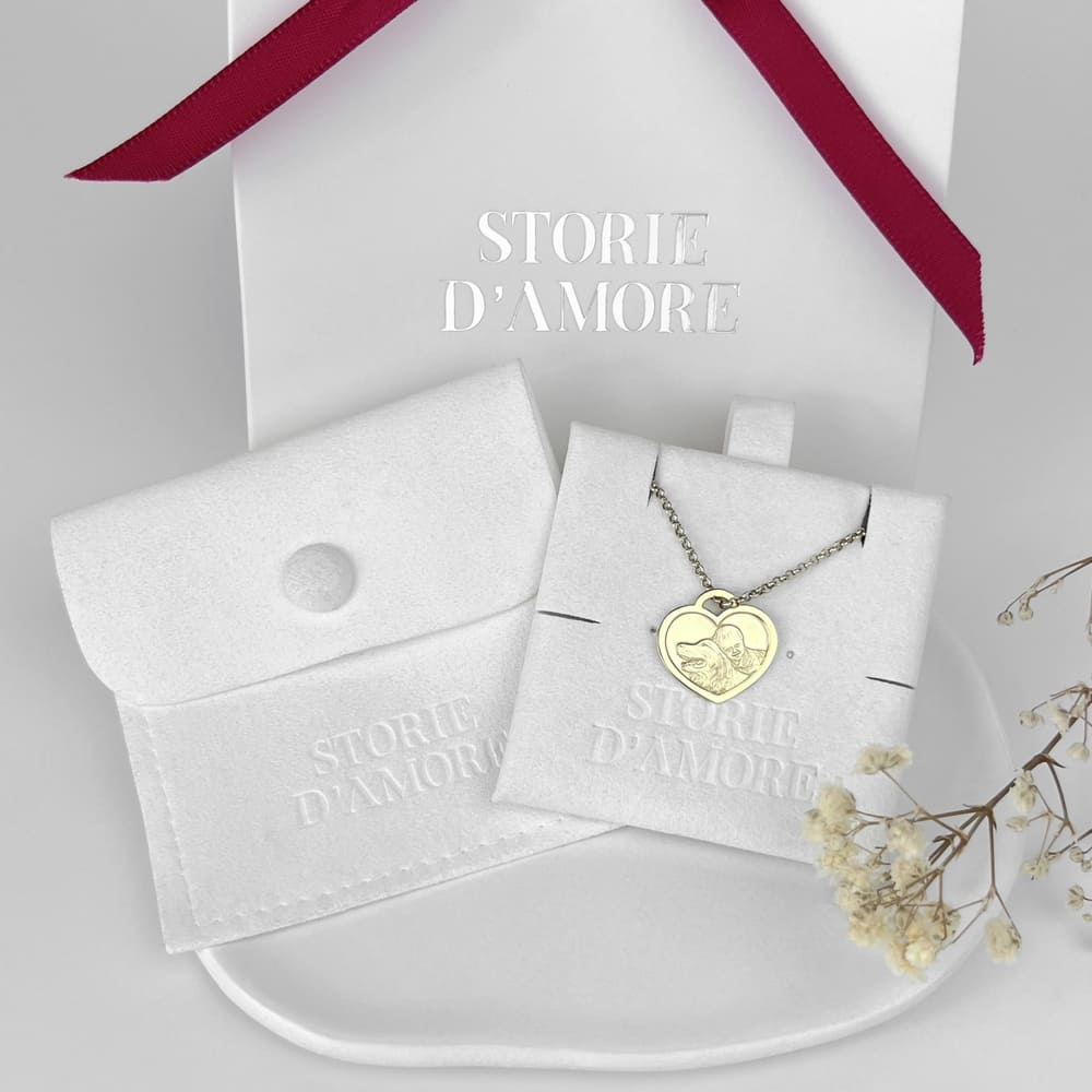 Herzanhänger mit Rahmen, 925 Silber