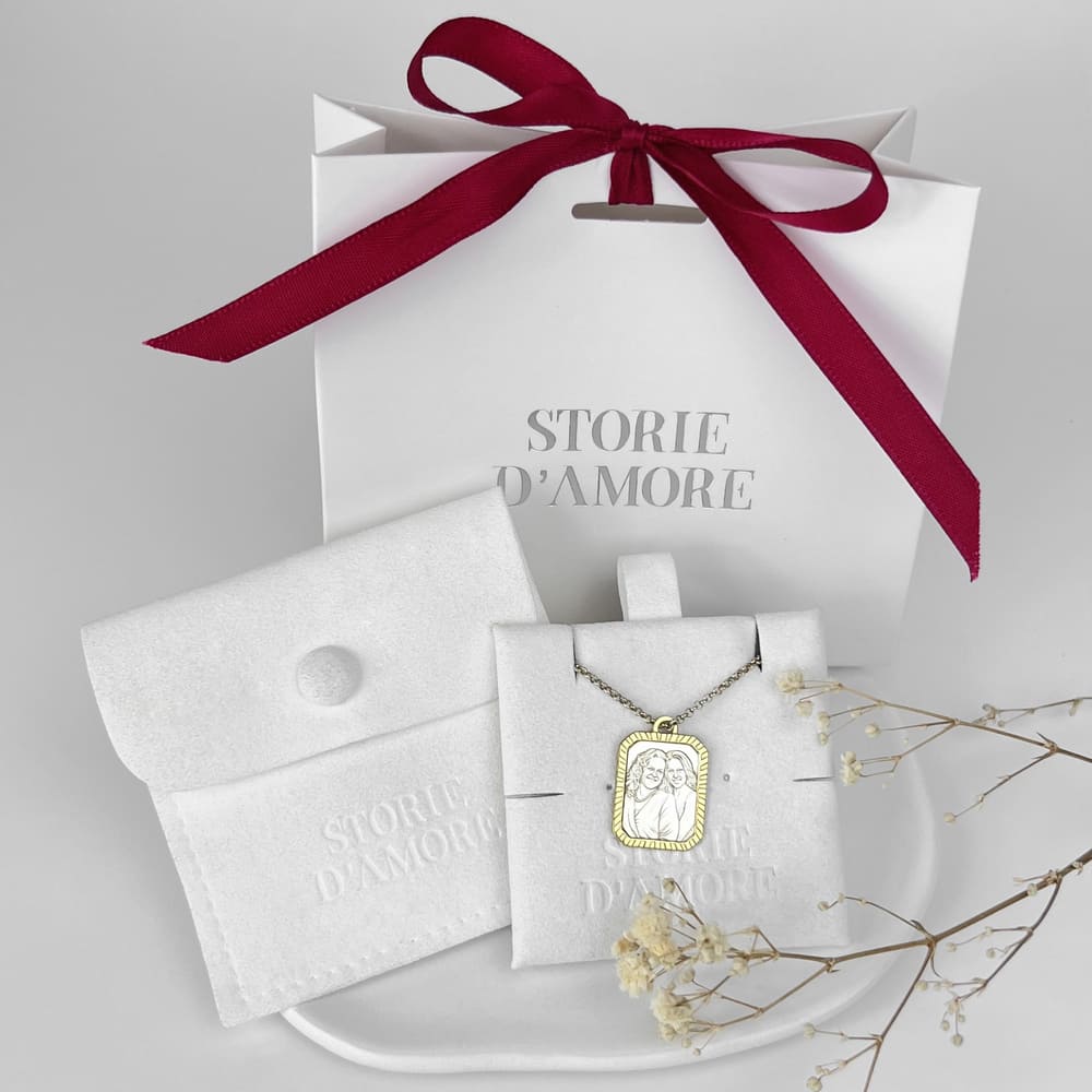 Anhänger mit Goldrahmen, 925 Silber