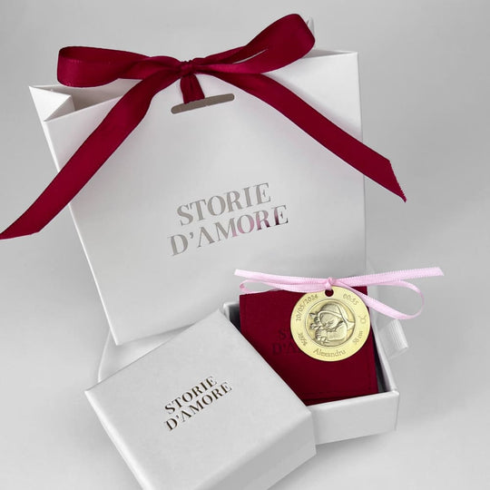 Klassische Münze mit Babyfoto, 30 mm (925 Silber)